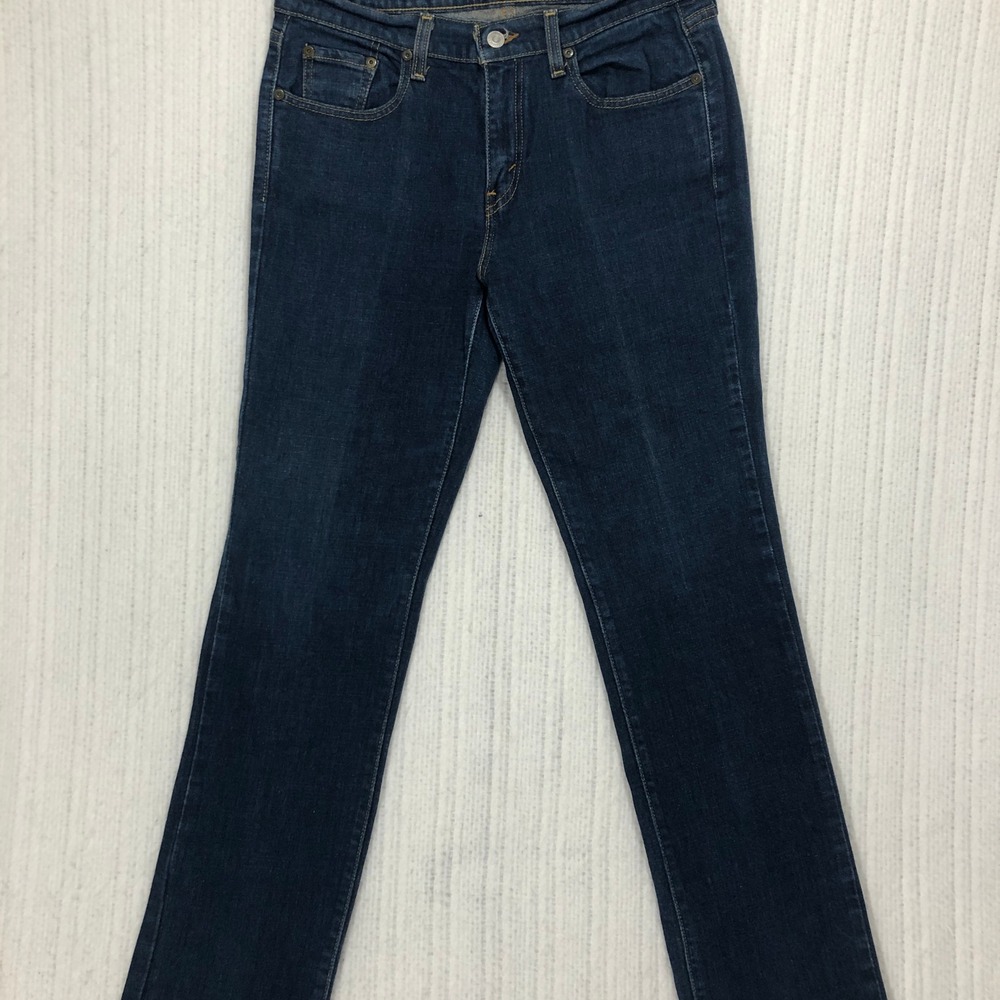 Levis 505 Straight Leg Jeans‎ Dark Wash Denim Blue Pants Mens 31x31.5